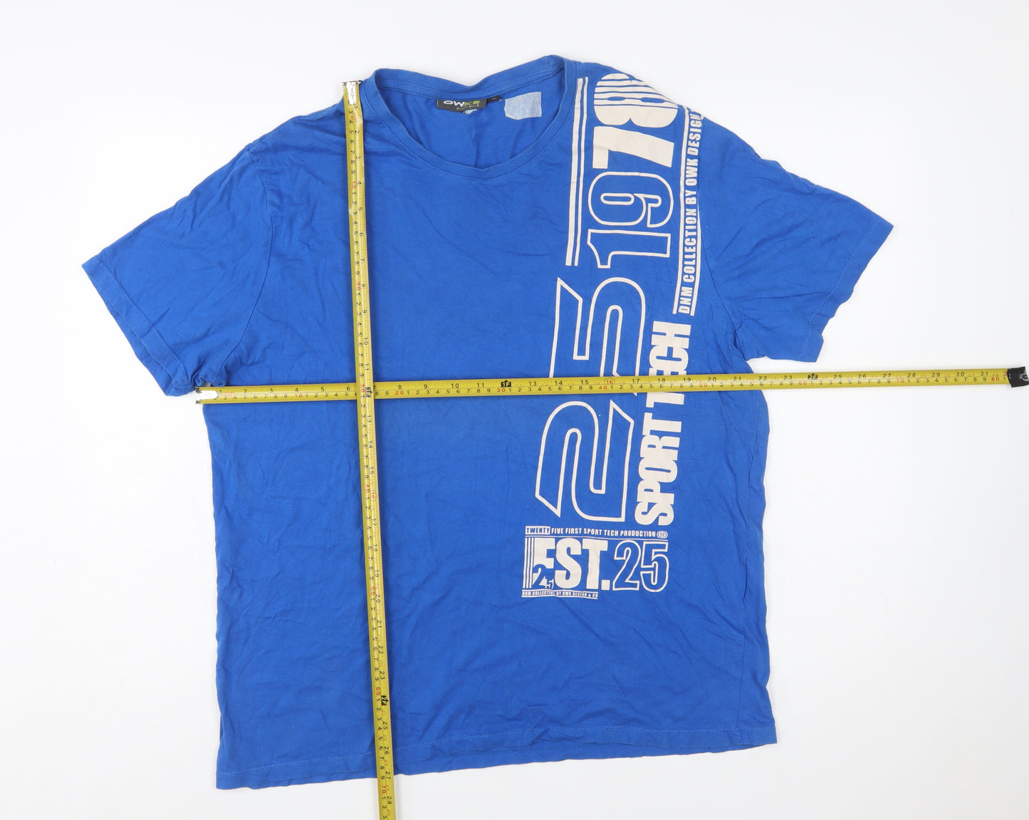OWK Men's Blue Graphic Print Sport Tech XL T-Shirt