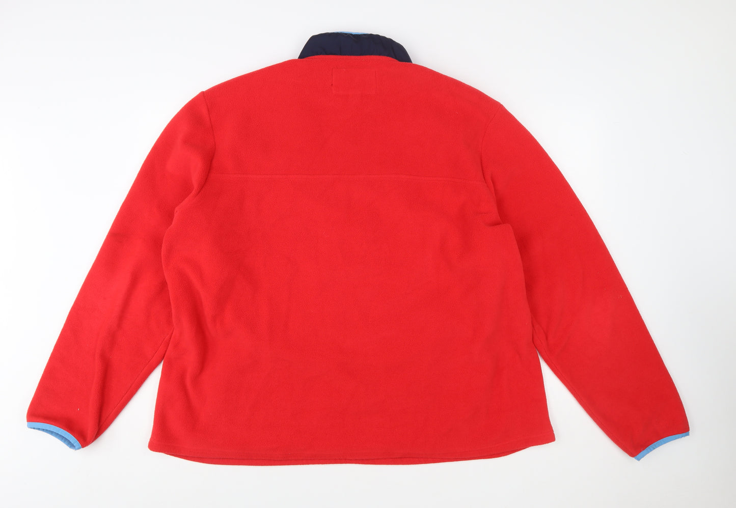 Lands' End Men's Red Fleece 1/2 Zip Pullover Sweatshirt XXL
