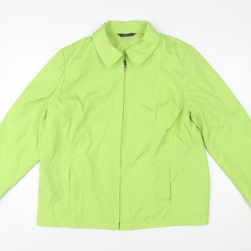 Bm Women's Green Lightweight Full Zip Polyester Jacket Size L