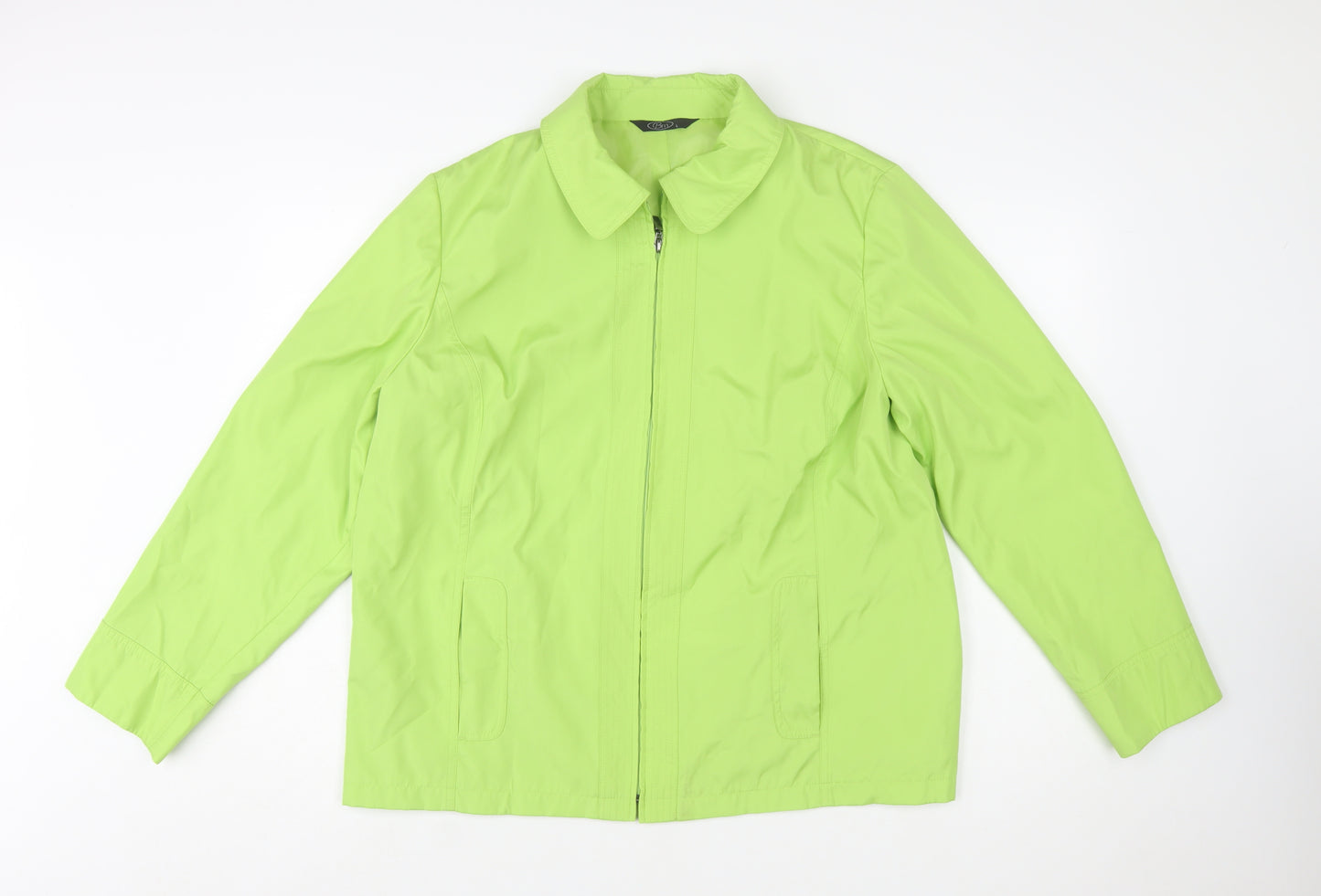 Bm Women's Green Lightweight Full Zip Polyester Jacket Size L