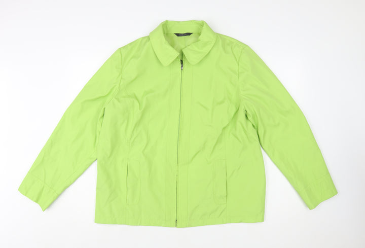 Bm Women's Green Lightweight Full Zip Polyester Jacket Size L