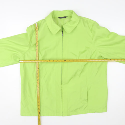 Bm Women's Green Lightweight Full Zip Polyester Jacket Size L