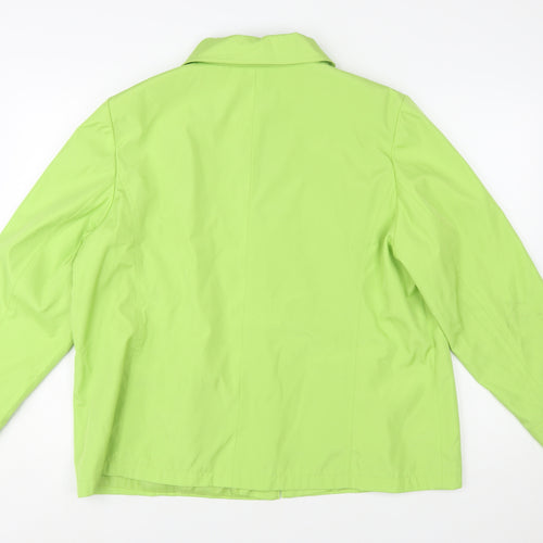 Bm Women's Green Lightweight Full Zip Polyester Jacket Size L