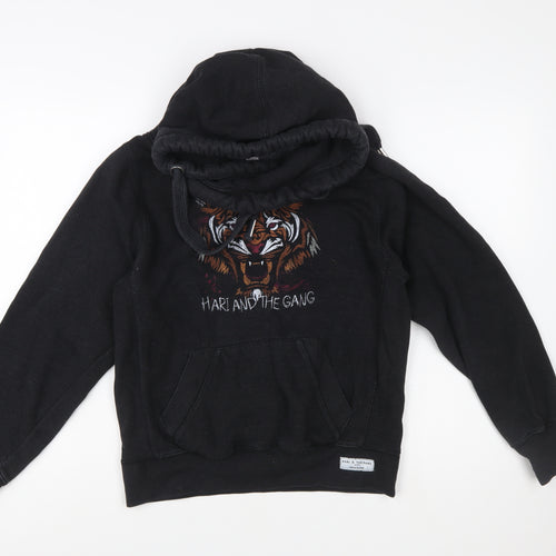 Hari and The Gang Women's Black Tiger Pullover Hoodie Size S