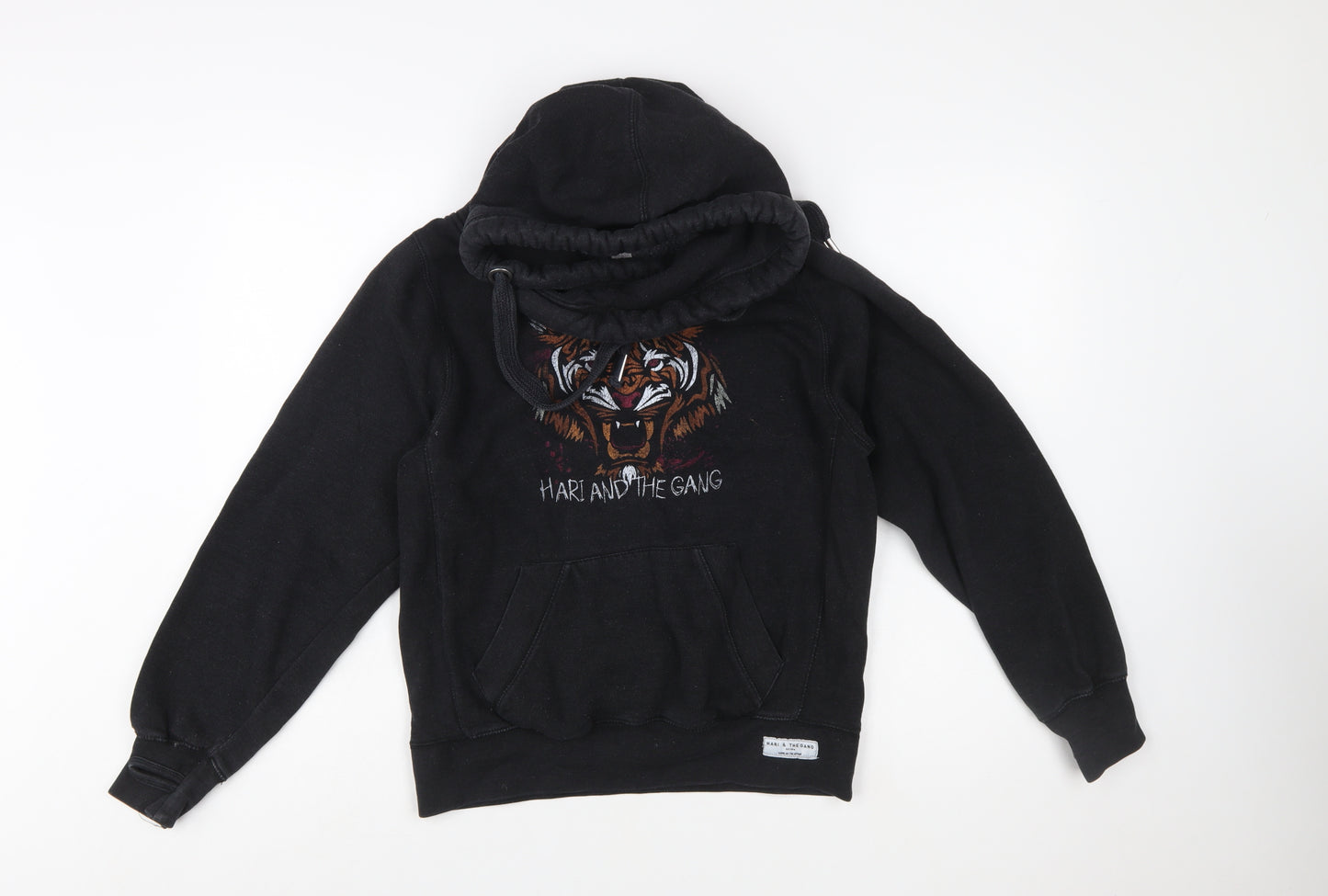 Hari and The Gang Women's Black Tiger Pullover Hoodie Size S
