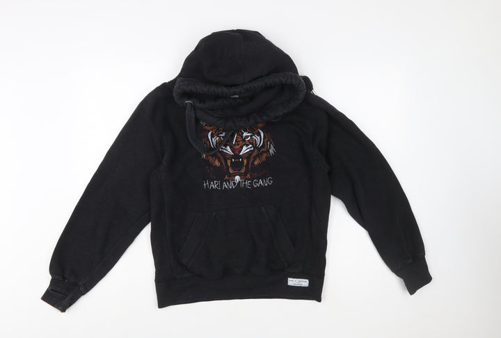 Hari and The Gang Women's Black Tiger Pullover Hoodie Size S