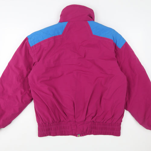 Because It's There Women's Pink L Puffer Jacket Waterproof Retro Style