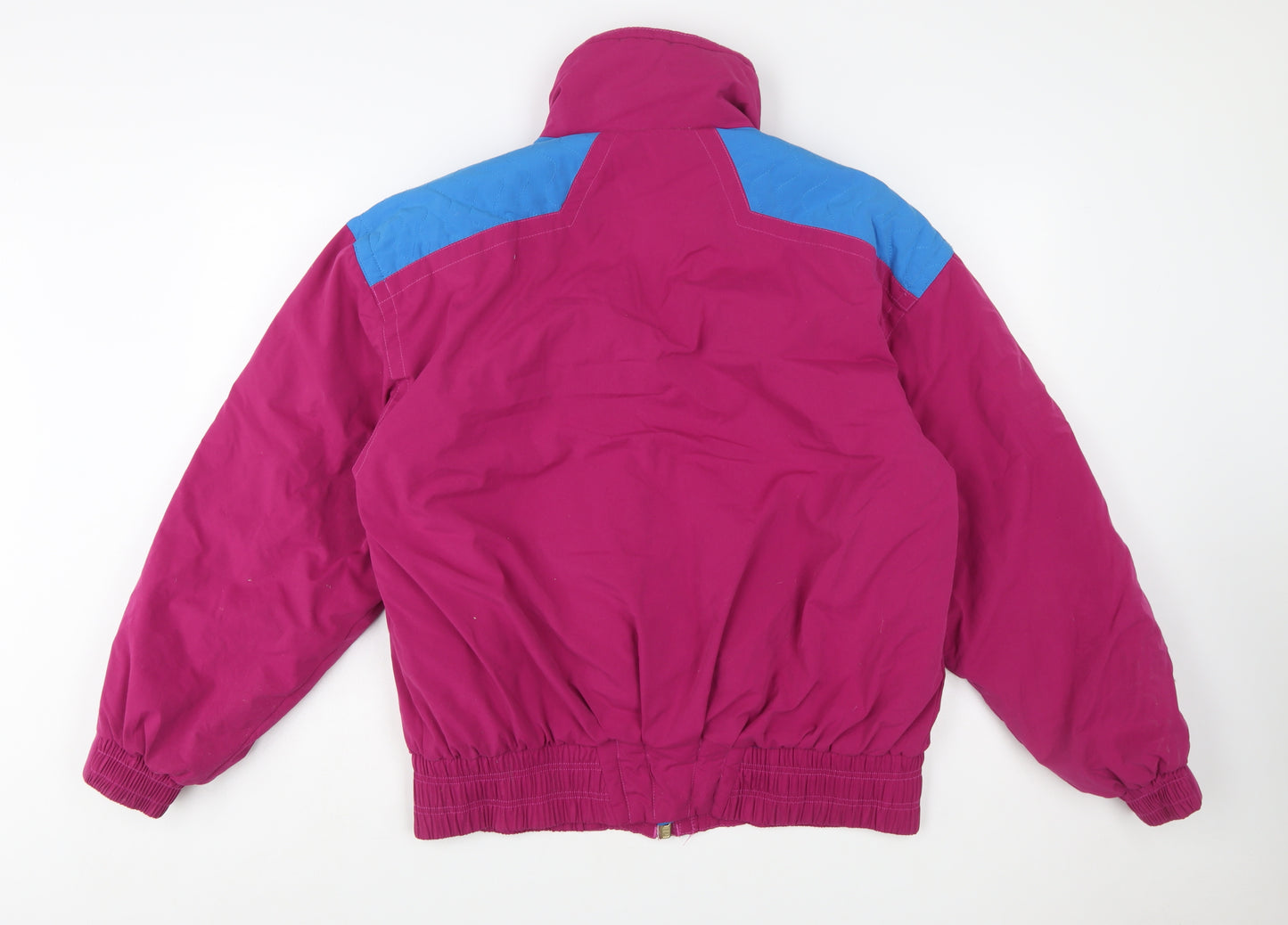 Because It's There Women's Pink L Puffer Jacket Waterproof Retro Style