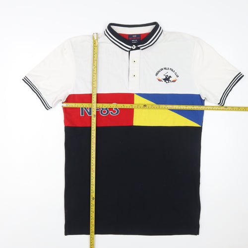 QE FRY 07 Men's Multicoloured 2XL Colourblock Polo Shirt
