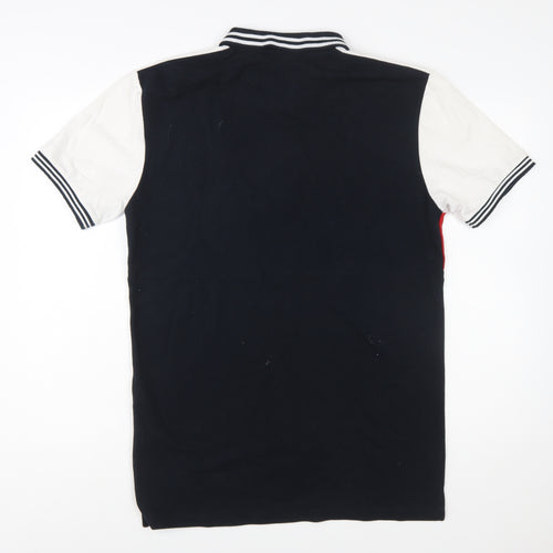 QE FRY 07 Men's Multicoloured 2XL Colourblock Polo Shirt