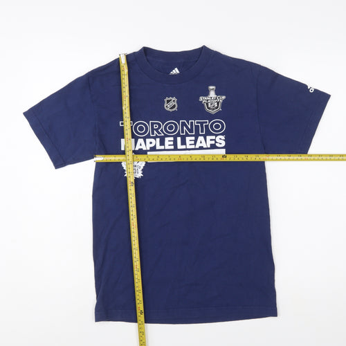 Adidas Mens Navy Toronto Maple Leafs Short Sleeve T-Shirt Size S