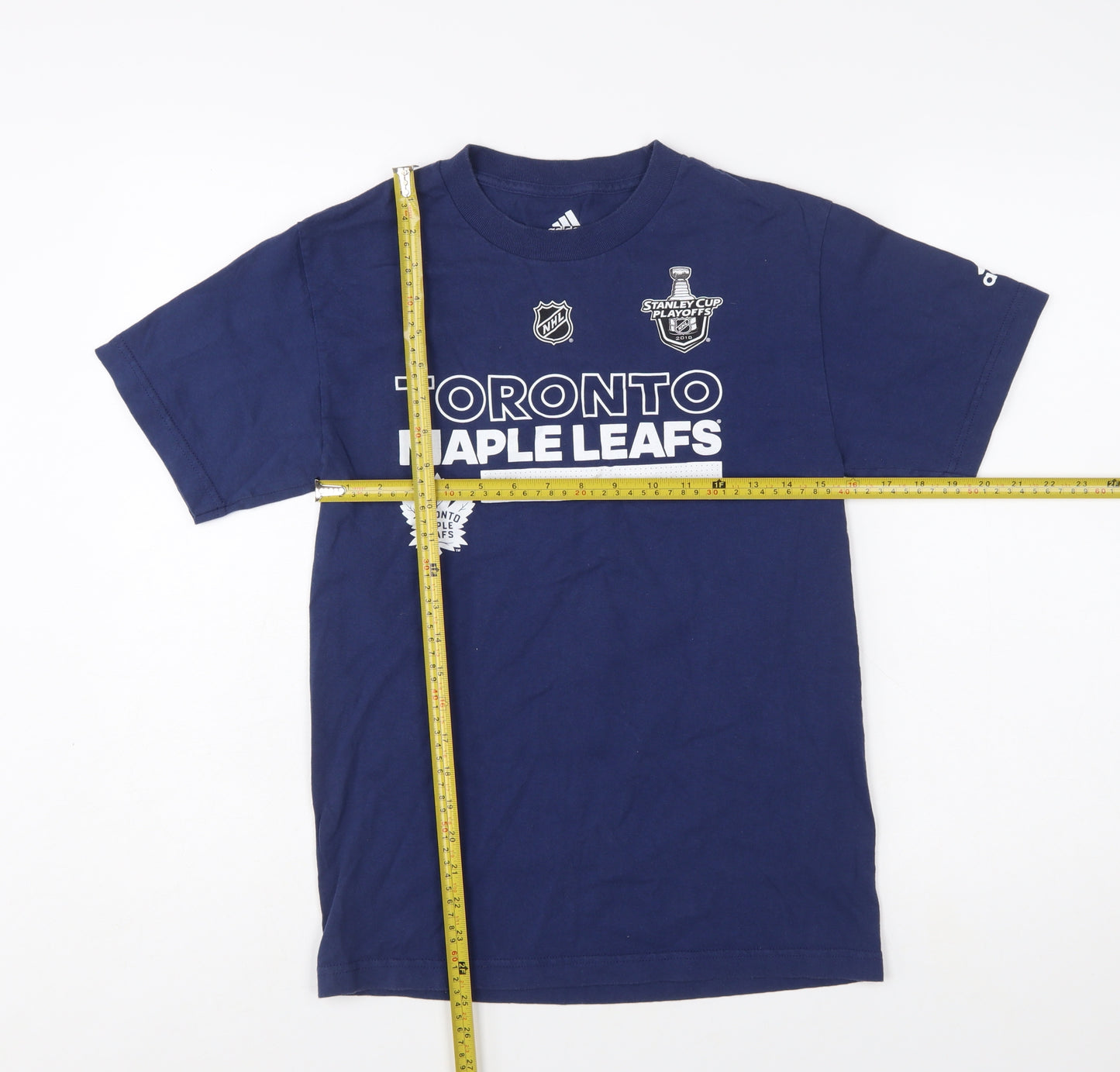 Adidas Mens Navy Toronto Maple Leafs Short Sleeve T-Shirt Size S