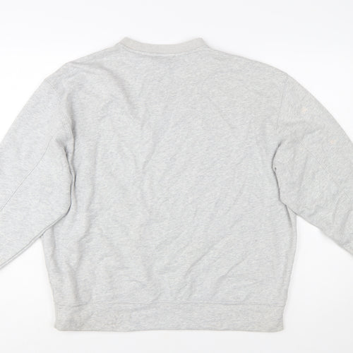 Adidas Women's Grey Cotton Blend Crew Neck Sweatshirt Size 10