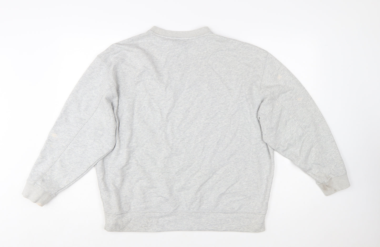 Adidas Women's Grey Cotton Blend Crew Neck Sweatshirt Size 10
