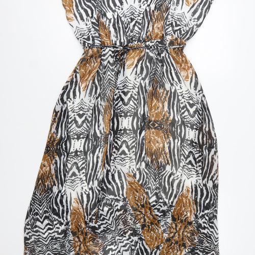 M&Co Women’s Multicoloured Animal Print Midi Slip Dress Size 20