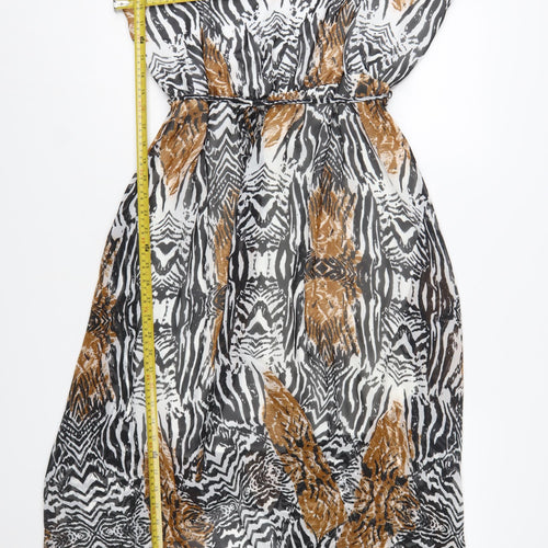 M&Co Women’s Multicoloured Animal Print Midi Slip Dress Size 20