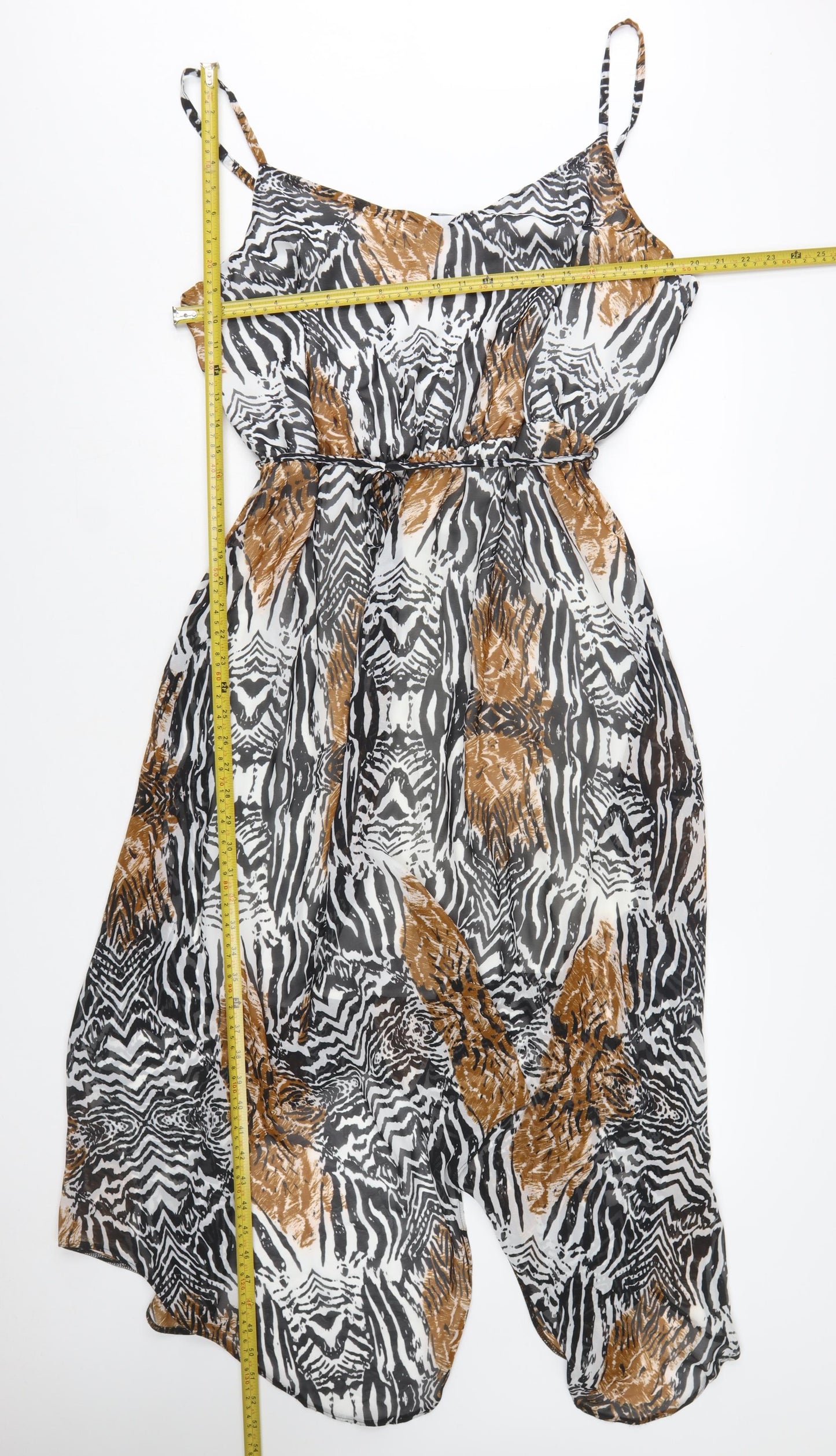 M&Co Women’s Multicoloured Animal Print Midi Slip Dress Size 20