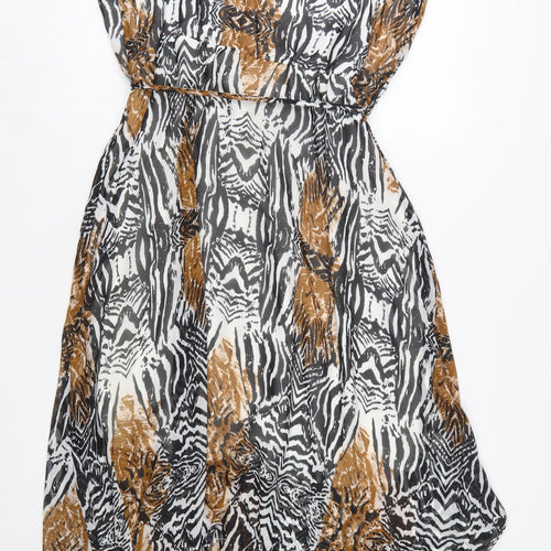 M&Co Women’s Multicoloured Animal Print Midi Slip Dress Size 20