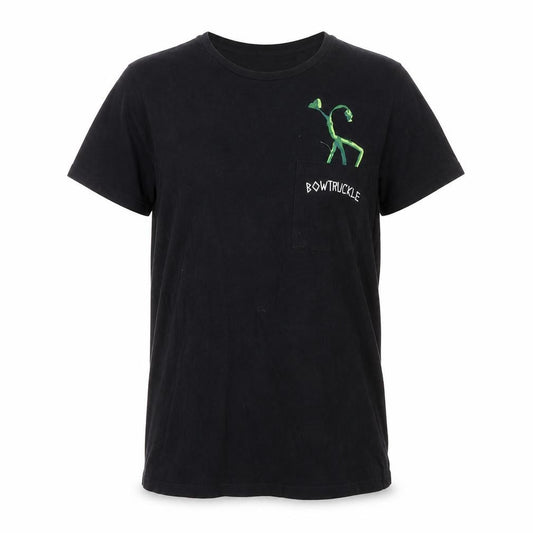 Front view of Fantastic Beasts Bowtruckle Women's Black Cotton T-Shirt XS