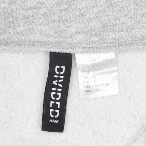 H&M Divided Women's Grey 1/4 Zip Manhattan USA Sweatshirt Size S