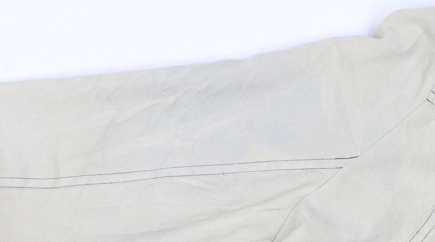 Just J Women's Beige Cotton Zip Basic Jacket Size 14
