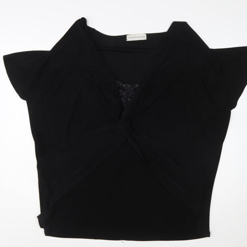 Wardrobe Women’s Black Wrap Blouse Short Sleeve Size 28/30