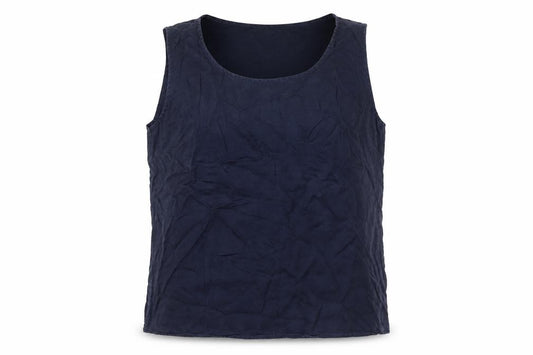 Front view of Paul Costelloe Living Studio Women's Blue Viscose Tank Top, size 12