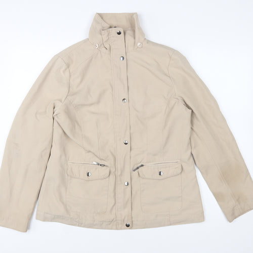 Marks and Spencer Women’s Beige Mid-Length Polyester Jacket UK 14