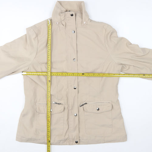 Marks and Spencer Women’s Beige Mid-Length Polyester Jacket UK 14