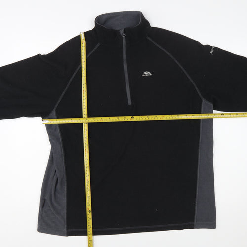 Trespass Mens Black XL Fleece Pullover High Neck Sweatshirt Outdoor