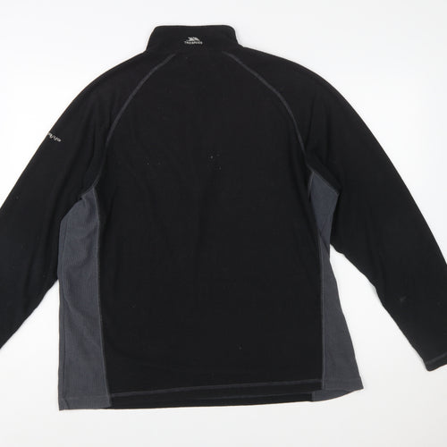 Trespass Mens Black XL Fleece Pullover High Neck Sweatshirt Outdoor