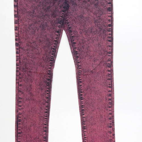 YFI Jeans Women’s Pink Acid Wash Skinny Denim Jeans Size 26