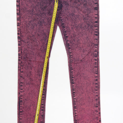 YFI Jeans Women’s Pink Acid Wash Skinny Denim Jeans Size 26