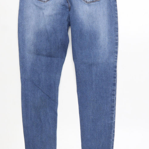 Missguided Women’s Blue Skinny Jeans Size 10 Distressed Denim