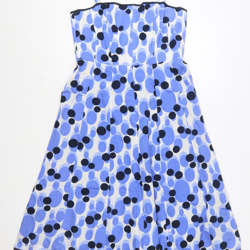 Kaliko Women's Blue Polka Dot Fit & Flare Dress Size 14