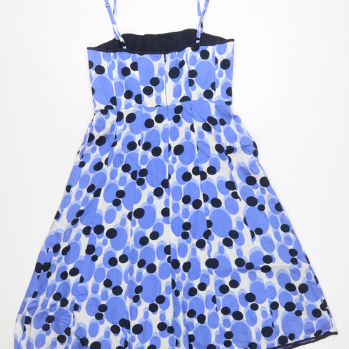Kaliko Women's Blue Polka Dot Fit & Flare Dress Size 14