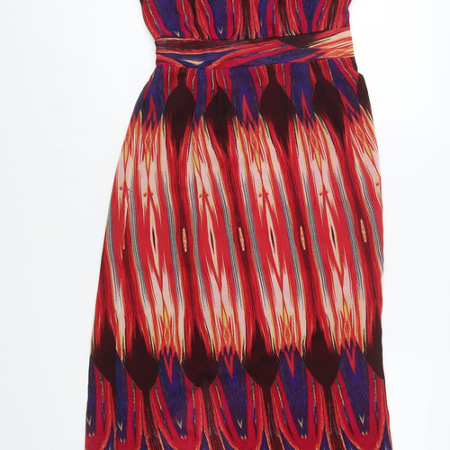 Next Runway Red Bohemian Maxi Dress Women’s Size 6 Sleeveless V-Neck
