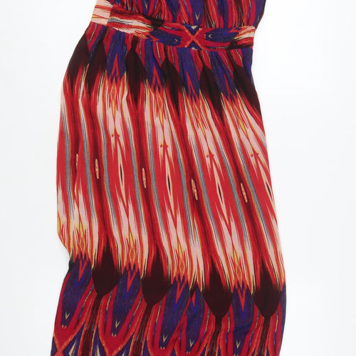 Next Runway Red Bohemian Maxi Dress Women’s Size 6 Sleeveless V-Neck