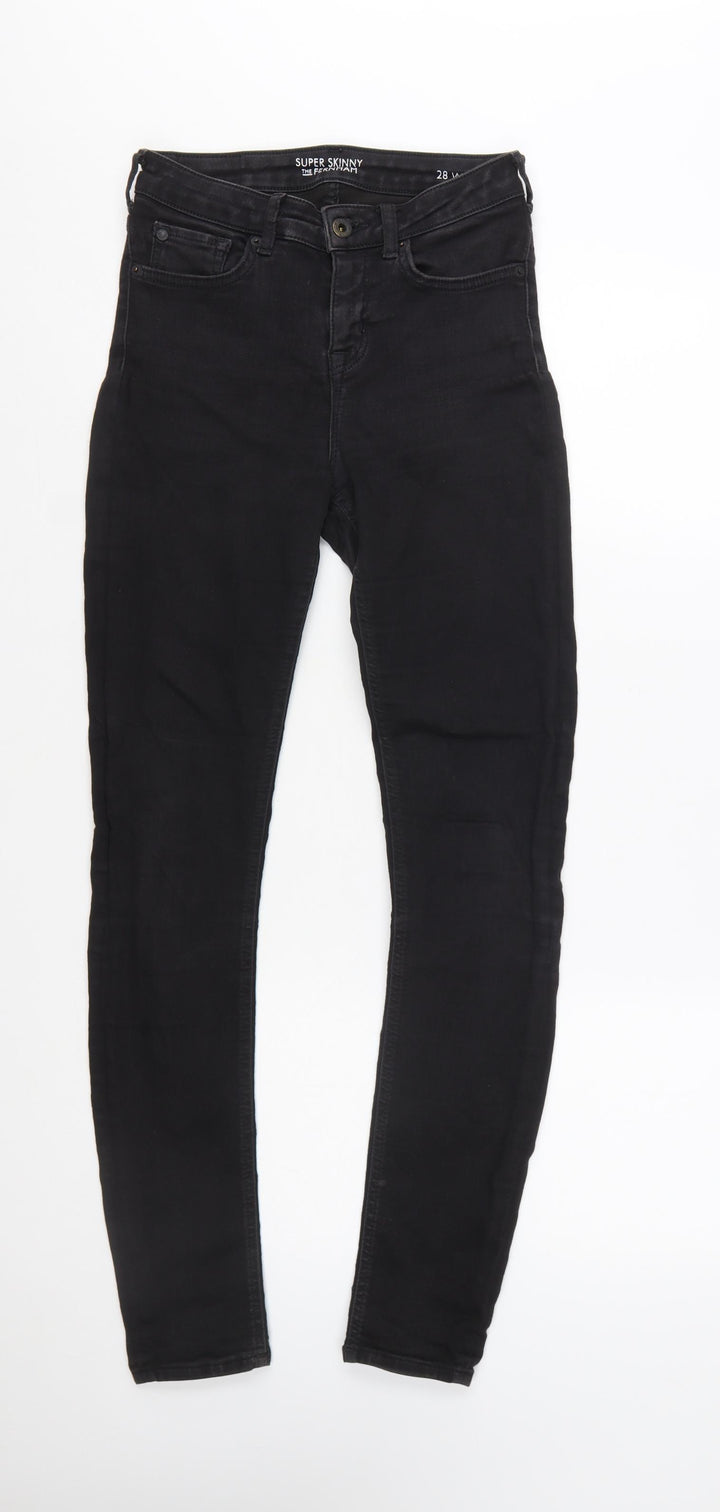 Jack Wills Women's Black Super Skinny Jeans Size 10 28W 30L