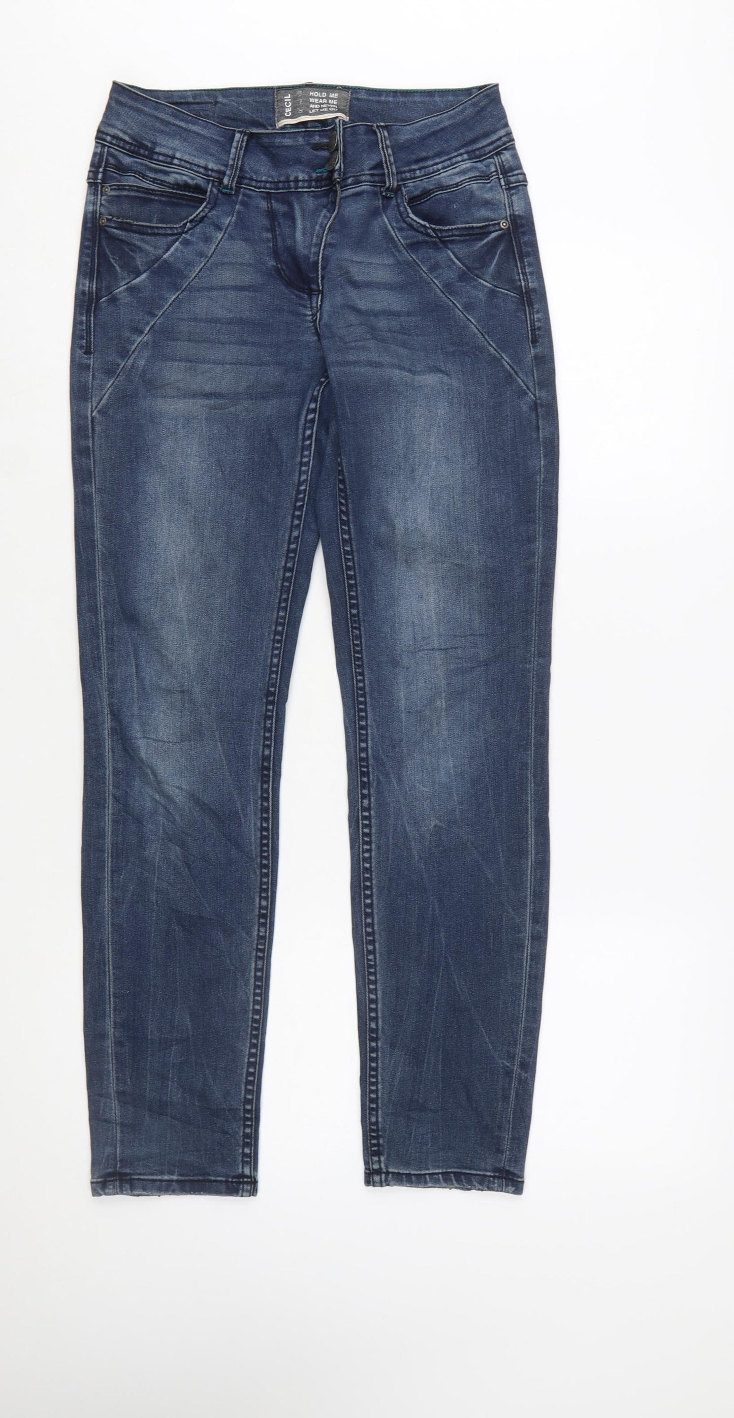 Cecil Womens Blue Skinny Stretch Jeans Size 25 Slim Fit Denim