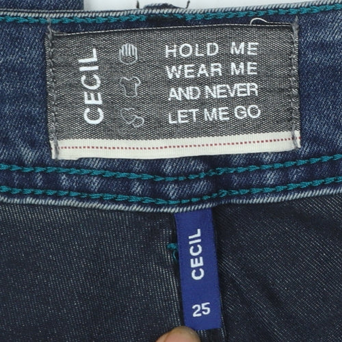 Cecil Womens Blue Skinny Stretch Jeans Size 25 Slim Fit Denim