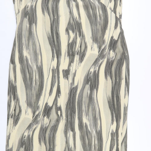 Simon Jeffrey Women Beige Abstract Sheath Dress Size 18