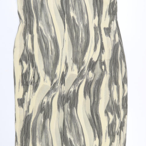 Simon Jeffrey Women Beige Abstract Sheath Dress Size 18