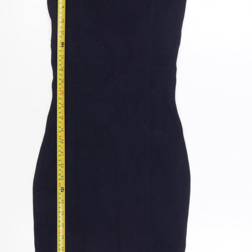 Phase Eight Women's Blue Off Shoulder Bodycon Knit Dress UK 10