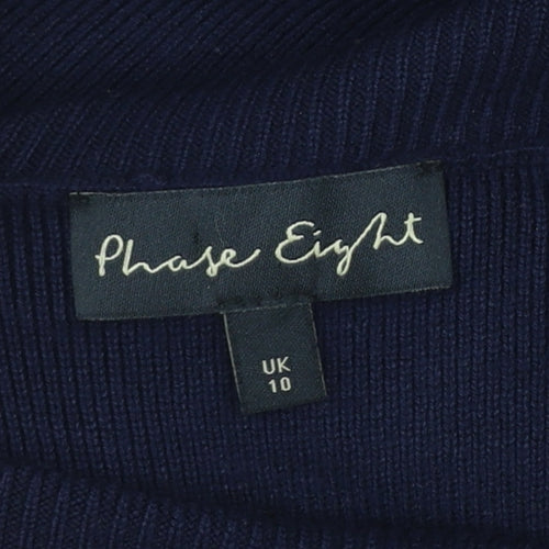 Phase Eight Women's Blue Off Shoulder Bodycon Knit Dress UK 10