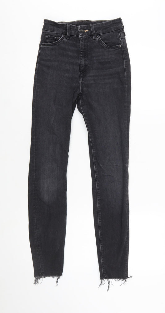 &Denim Women Black Size 26 High Waisted Super Skinny Jeans