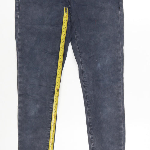 Topshop Moto Leigh Women's Blue Skinny Jeans Size 10 Regular Stretch Denim