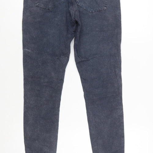 Topshop Moto Leigh Women's Blue Skinny Jeans Size 10 Regular Stretch Denim