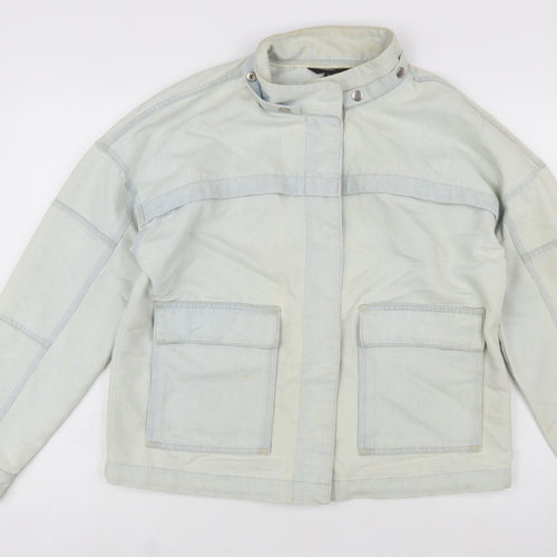 Next Women’s Beige Cotton Motorcycle Jacket Size 14