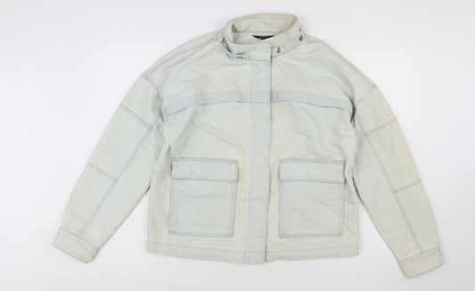 Next Women’s Beige Cotton Motorcycle Jacket Size 14